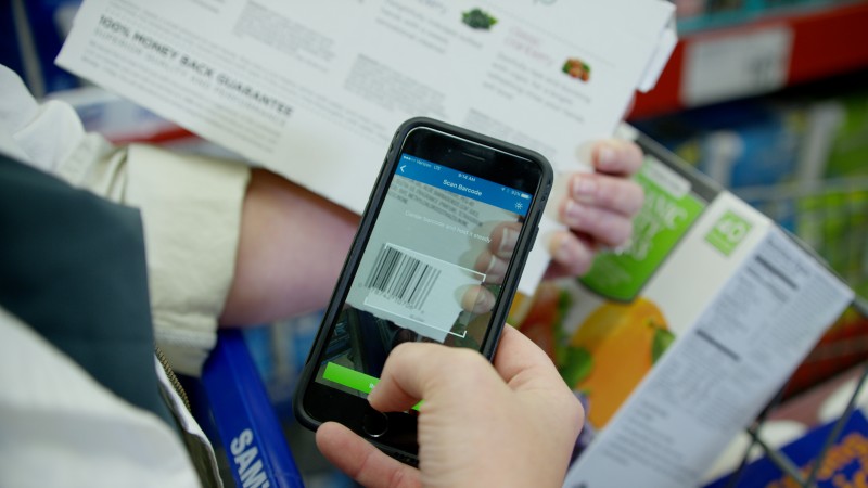 Walmart scan and go solution